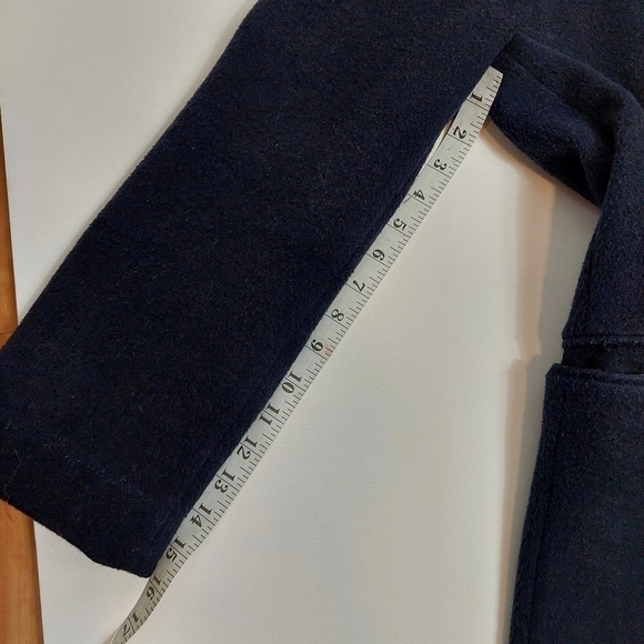 VINTAGE CASHMERE AND WOOL LONG TRENCH COAT SZ 44 - Picture 13 of 15